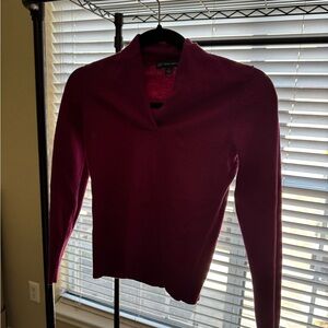 Brooks Brothers Women's Cowl Neck Sweater in Deep Magenta